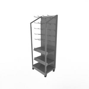 China Full Size Retail Store Display Fixtures , Free Standing Display Racks With Wheels wholesale