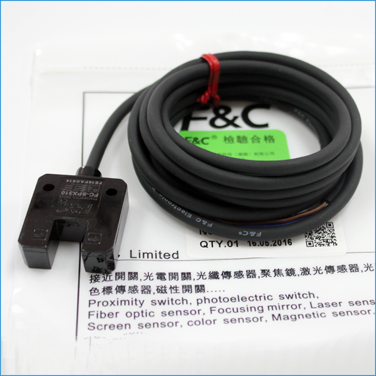 12V 10mm Sensing Infrared Slotted Optical Sensor NPN 4 Wire Photoelectric Switch