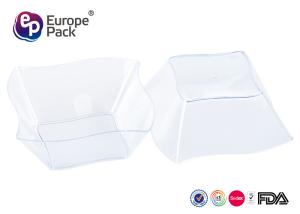 China Polystyrene Disposable Plastic Dishes Clear Plastic Dessert Containers wholesale