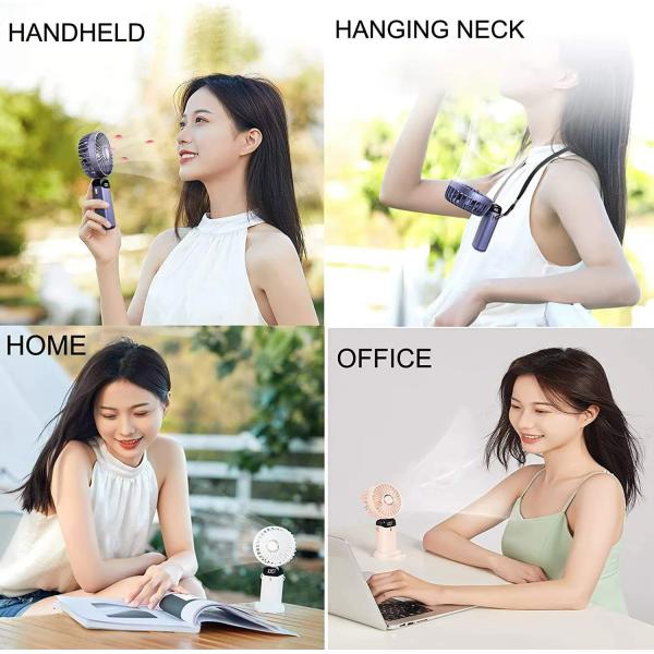 Top Selling Portable Led Display Mini USB Rechargeable Fans Summer Desk Handheld Air Conditioner Cooler for Outside Travel Fold