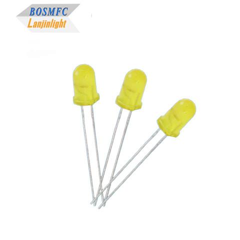 Quality 5mm dip LED Yellow color diffussed Multi Function Practical round top for sale