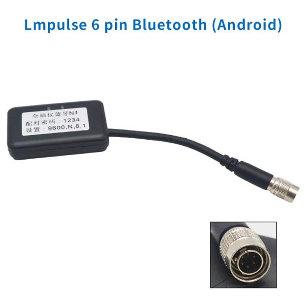 Bluetooth Adapter for TOP CON Total Station 6 Pin 6 Hole with Charger and cable Android and iOS Systems
