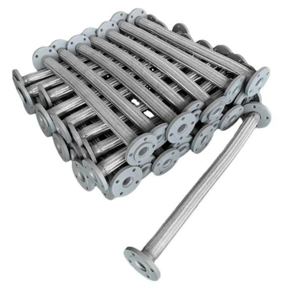 DN150 Style Oil Pipe Metal Flange Connection SS 304 Braided Bellows Flexible Stainless Steel Hose