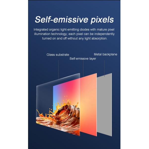 Android Operating System Transparent Oled Display Digital Signage with 8 Array Mic