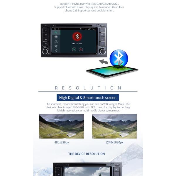 Android 8.1 VW Touareg Volkswagen DVD Player With Wifi BT GPS AUX Video