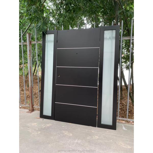 Modern Black Solid Wood Internal Doors 2.1m Height Space Saving