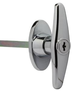 T handle lock with long pole chassis cabinet door knob lock mechanical equipment lock