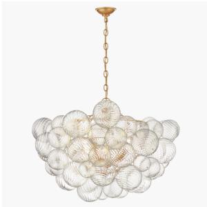 110-220V Antique Farmhouse Brass Crystal Chandelier Vintage Style With Incandescent Bulb Type