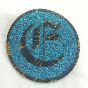 OEM Silver Thread Embroidery Woven Patches For Clothes