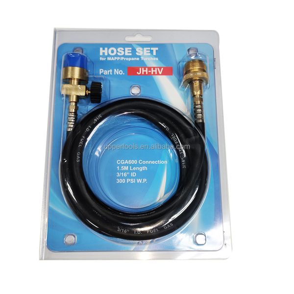 Welding Torch Rubber Gas Hose with Argon CO2 Flowmeter Regulator Length 12/25/50 Feet