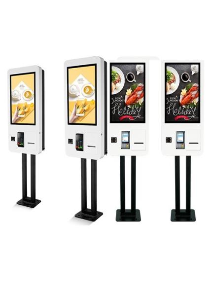 Quality Restaurant Floor Standing Self Ordering Kiosk With Illuminated Menu Board for sale
