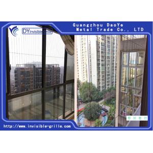 Aluminum Track 316 SS Nylon Coating Balcony Invisible Grille