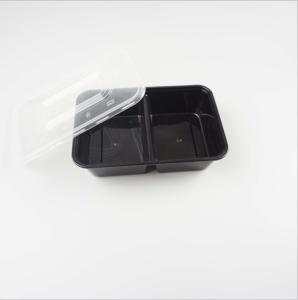 China 500ml 2 Compartment Takeaway Disposable Food Container With Lid wholesale