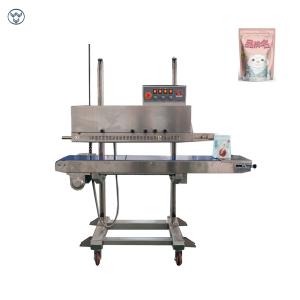 China Plastic Bag Heat Sealing Machine Continuous Seal Premade Bag For Food Snack on sale