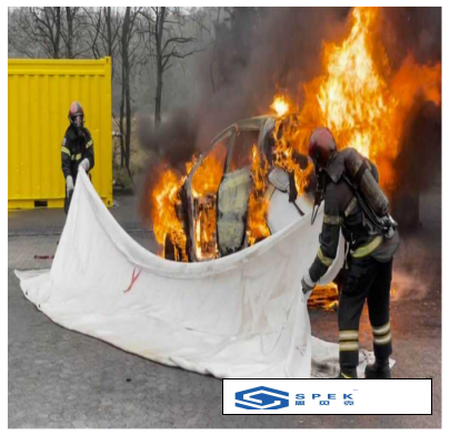 Electric Vehicle Fire Blanket Fire Retardant Silicone Cloth Glass Fiber Cloth Large Blanket