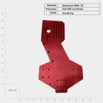 Customized Anodized Aluminum CNC Machined Electrical Mounting Plate with High