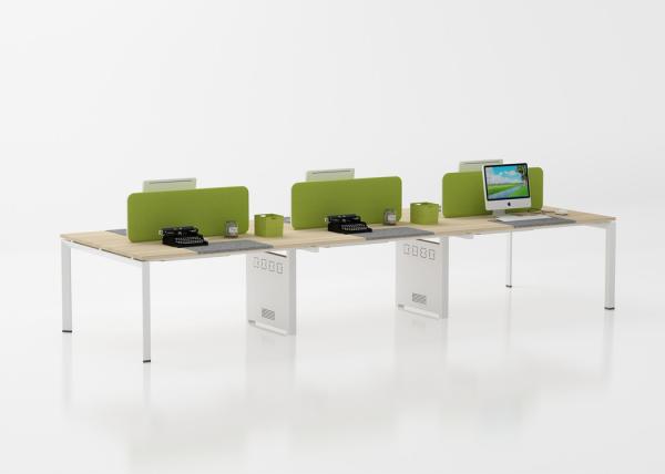 Quality Melamine Office Workstation Desks Customized Size For 6 Person for sale