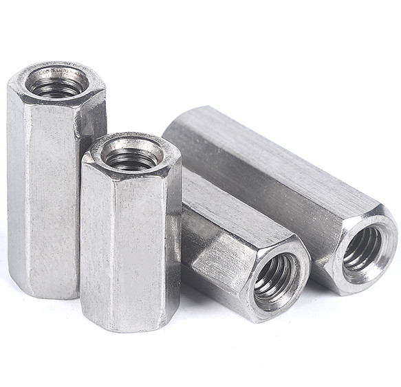 SS304 SS316 Bright Rod Reducing Long Coupling Nuts And Washers