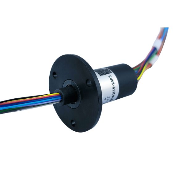 24 Circuit 2A OD 15.5mm Rotating Slip Ring 150RPM Suitable For Robot Turntable