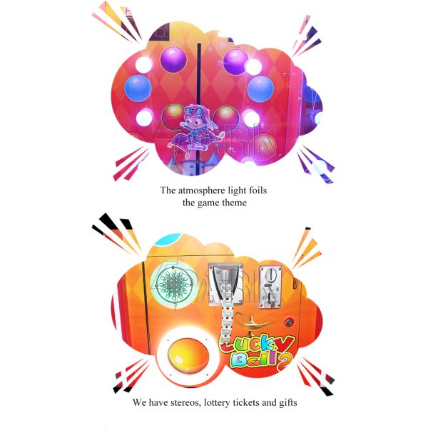 Cute Lucky Ball Amusement Game Machines / Lottery Ticket Machine