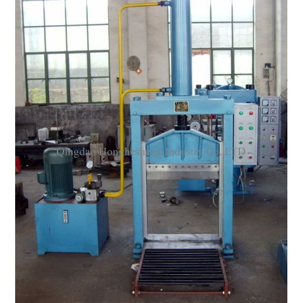 Vertical Hydraulic Guillotine Rubber Bale Cutter Single Blade Plastic Cutting Machine