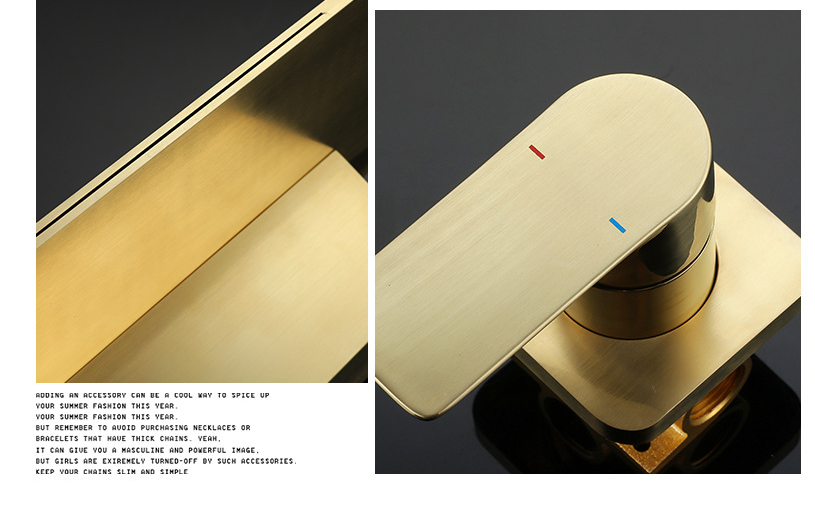 CE Waterfall Split Wall Mounted Concealed Basin Faucet