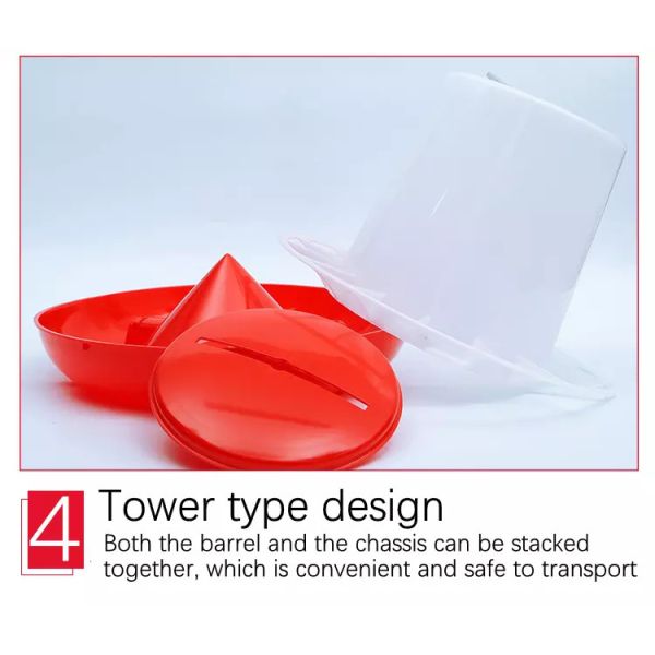Chicken Plastic Poultry Feeder Pan Bucket and Water Drinker Wholesale Farm Equipment Auto Chicken Feeder