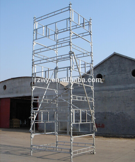 Building Projects Haki Scaffolding With HDG Galvanized Steel And Aluminum Material