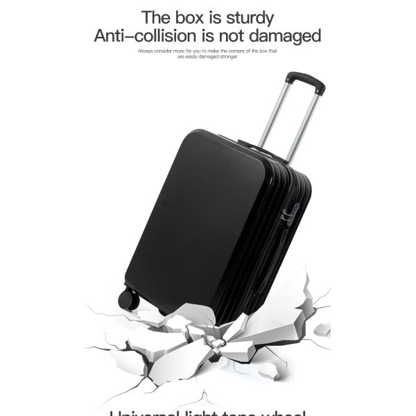 Flat trolley suitcase Best-selling Matte Finish Luggage, ABS Hard-Shell Trolley Suitcase, Student Travel Bag, Large Capacity Waterproof Shock