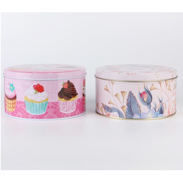 Custom Round Cannaburst Tin With Removable Lid Metal Tin Can Packaging