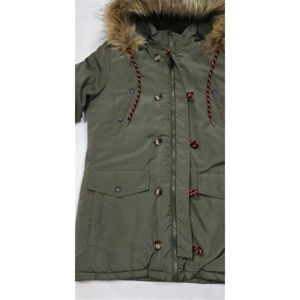Football Mens Longline Padded Coat Green Mens Long Puffa Coat