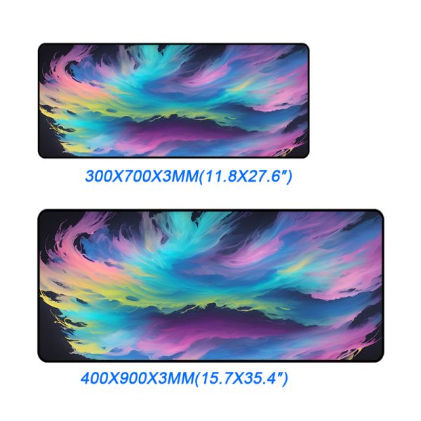 Stock Custom Large Size 400x900 Desk Mats Iridescent Printed Logo Pc Accessories Gaming Personalized Mouse Pad