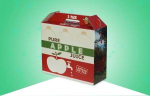 China Custom Corrugated Paper Packaging Boxes Apple Juice Container With Strong Handle wholesale