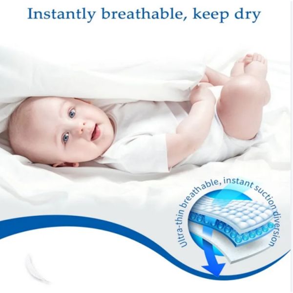 Low Price Diaper Nigeria Buyers Breathable Disposable Infant Baby Custom Diapers Logo Non Woven Fabric Printed Diaper