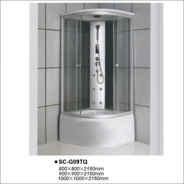 Quality Quadrant Sliding Glass Steam Shower Cabin Curved Shaped Multi - Functional for sale