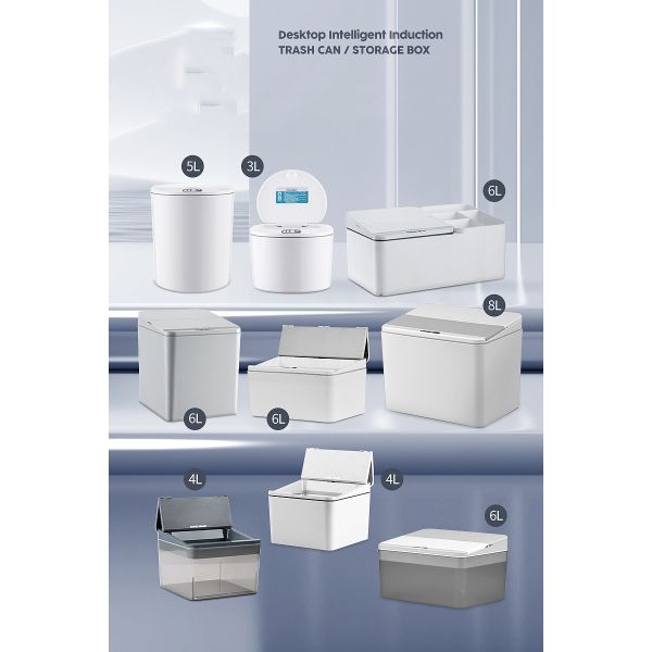 Wholesale Home Kitchen Smart Sensor Trash Bin Small Folding Plastic Trash Can