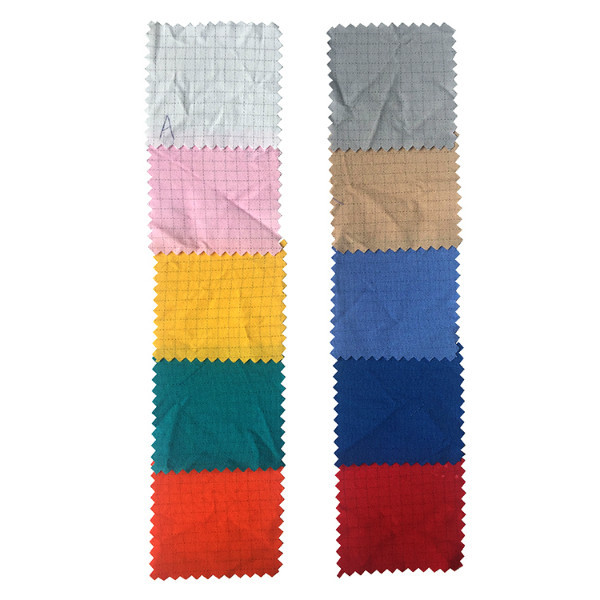 Dust Proof Polyester Conductive Filament ESD Fabric For Cleanroom Clothing