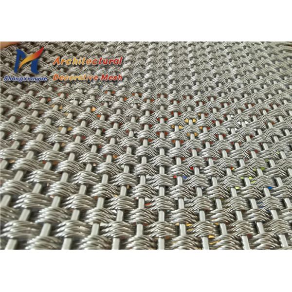 5mm Architectural Wire Mesh Panels Hotel Elevator Facades Antique Brass