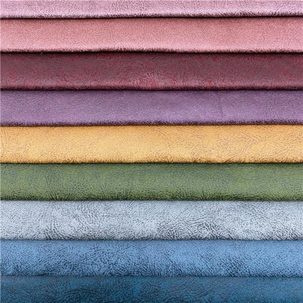 Quality Upholstery Bronzed Pattern Knitted Suede Sofa Fabric For Curtain 100% Polyester for sale