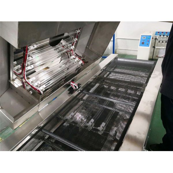 High Temperature UV Tunnel Face Mask Sterilization Machine SUS Discharging Area 500mm