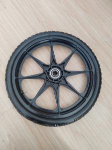 China Flat Free Tires PU Foam Wheel 16 Inch Solid Wheelbarrow Wheel Polyurethane wholesale