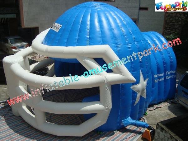 Quality Sports Customized Inflatable Party Tent , Inflatable Helmet Football Tunnel for sale