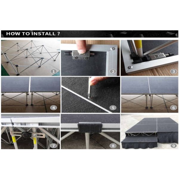 18mm Mobile Folding Wedding Party 20cm Portable Stage Platform