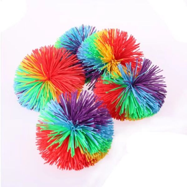 Colorful Monkey Stress Ball Silicone Fluffy Ball Stringy Silicone Koosh Ball