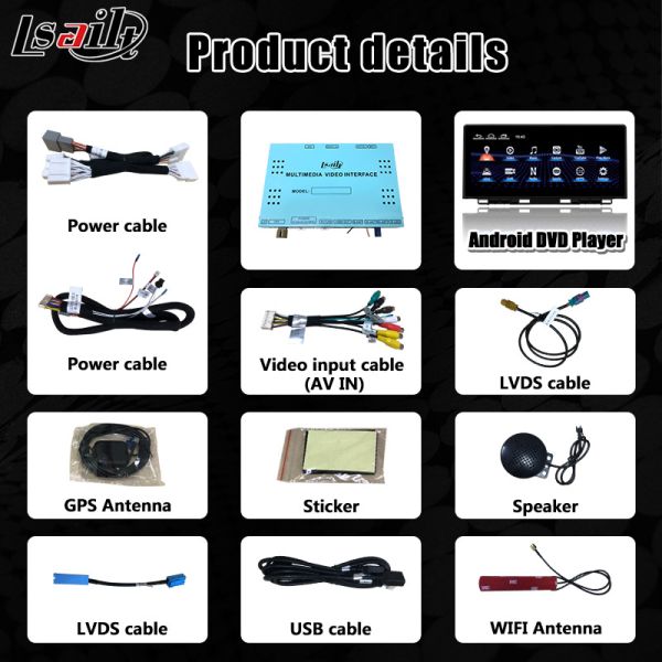 Lsailt DSP Car Multimedia Screen Auto Stereo LVDS Plug For Lexus NX200 NX300