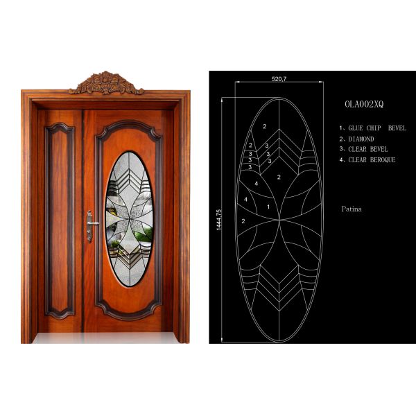 Frost Resistant Exquisite Entry Door Window Frame Replacement Crystal Clear