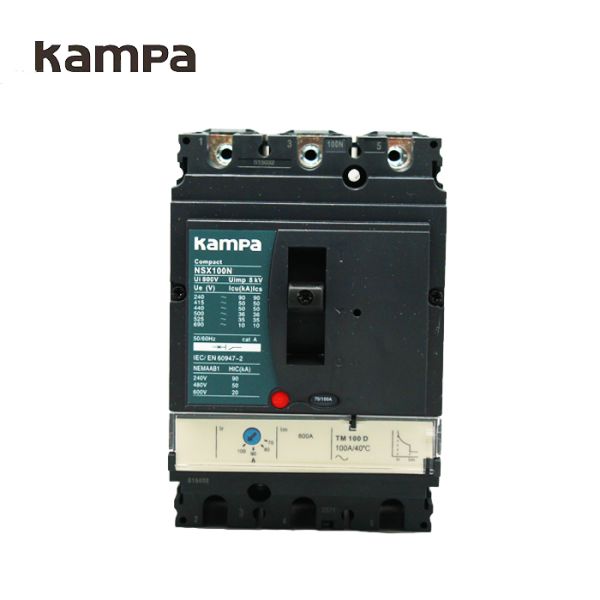 LV429841 NSX circuit breaker Compact NSX100N - TMD - 80A - 3 poles 3d