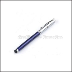 China Hot Sale high quanlity Promotional printed logo touch iphone pen with torch and laser wholesale