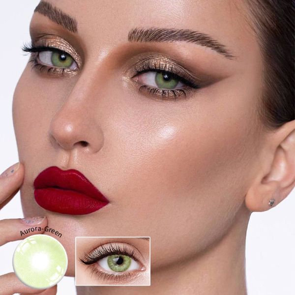 Natural Looking Gemstone Green Contact Lens For Brown Eyes 14.0mm