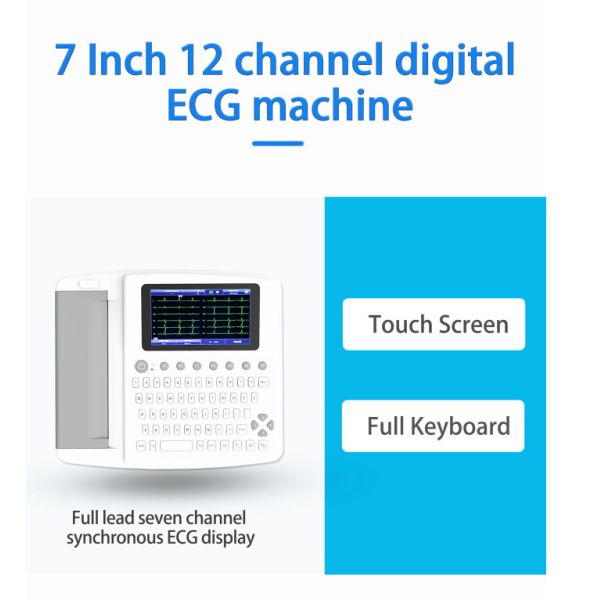 Medical Device Hospital 12 Channel Digital ECG Machine Professional With Print